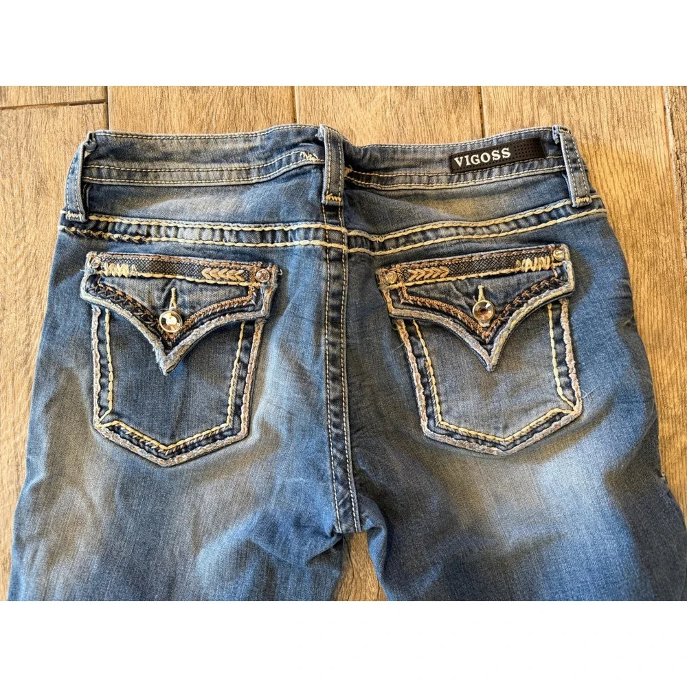 Vigoss Denim Capri Jeans New York Capris Cropped W32 L22 Classic 32 x 22 Cropped - Picture 13 of 13